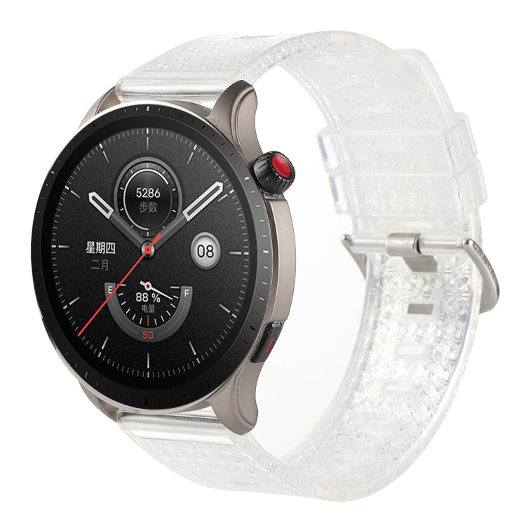 22mm Transparent Shiny Diamond TPU Watch Band, For Huawei Watch Buds, For Huawei Watch3 Pro New, For Huawei Watch GT3 Pro 46mm, For Huawei Watch GT Runne, For Huawei Watch GT3 46mm, For Huawei Watch GT2 Pro, For Honor Watch GS Pro                      ...