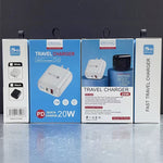 Chargeur de téléphone mobile PD04 Type-C + USB avec câble USB vers 8 broches, prise US, prise US + câble USB vers 8 broches