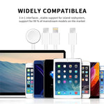 Pour Apple Watch Series et téléphone avec double prise Type-C, câble de charge magnétique USB 3-en-1 de 1,2 m (4 pieds), DS-XB020
