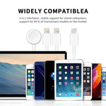 Pour Apple Watch Series et iPhone Câble de charge magnétique 3 en 1 Type-C 1,2 m/4 pieds, DS-XB019