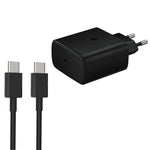 M135 Chargeur rapide USB-C / Type-C 45W avec câble Type-C 5A vers Type-C, prise EU, prise EU + câble Type-C