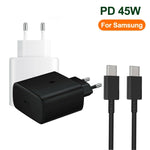M135 Chargeur rapide USB-C / Type-C 45W avec câble Type-C 5A vers Type-C, prise EU, prise EU + câble Type-C