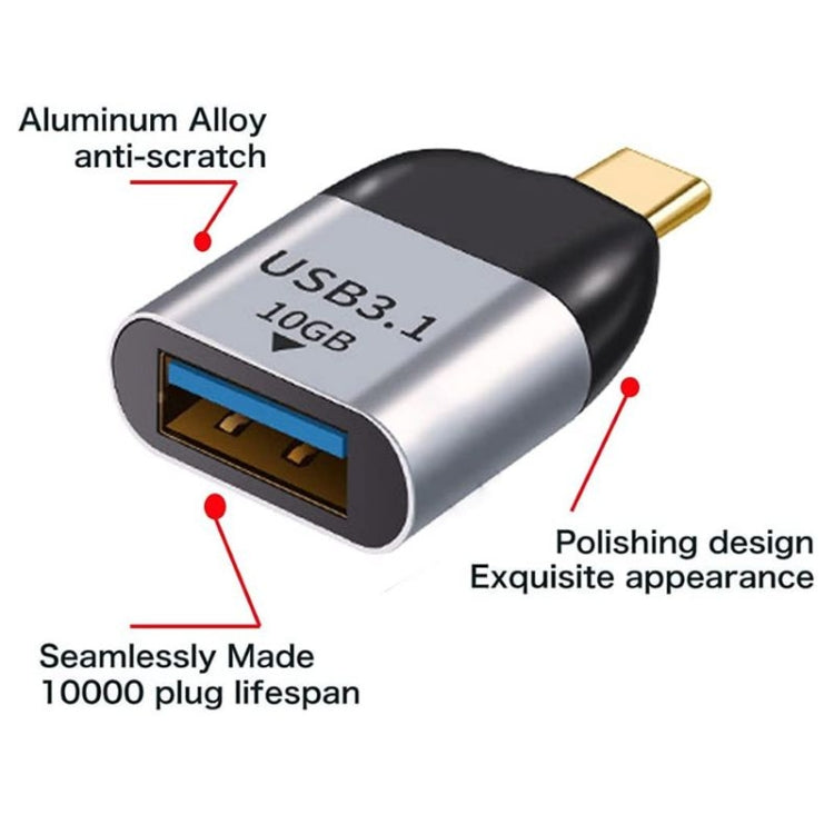 Adaptateur USB 3.0 Type A femelle vers USB 3.1 Type C mâle OTG hôte données 10Gbps pour ordinateur portable et téléphone
