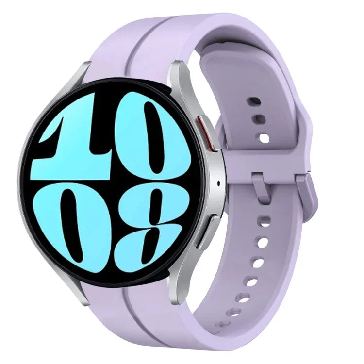 Bracelet de montre en silicone de 20 mm, pour Samsung Galaxy Watch 6 40 mm, pour Samsung Galaxy Watch 6 Classic 43 mm