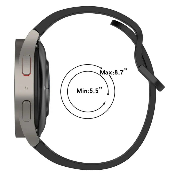 Bracelet de montre en silicone de 20 mm, pour Samsung Galaxy Watch 6 40 mm, pour Samsung Galaxy Watch 6 Classic 43 mm