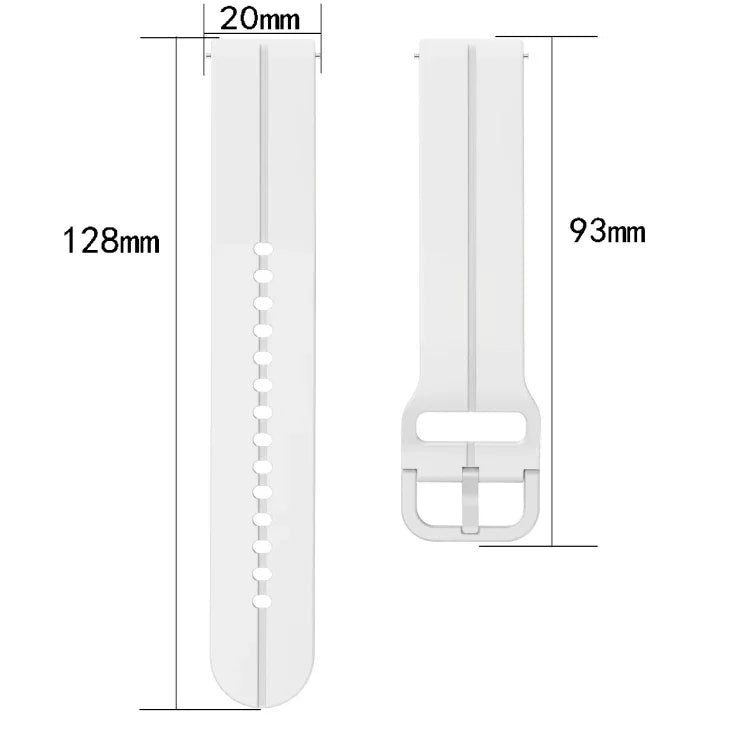 Bracelet de montre en silicone de 20 mm, pour Samsung Galaxy Watch 6 40 mm, pour Samsung Galaxy Watch 6 Classic 43 mm