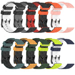 22mm Football Pattern Two-Color Silicone Watch Band, For Xiaomi Haylou RS4 LS12
