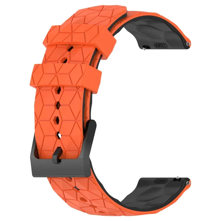 Bracelet de montre en silicone bicolore à motif de football de 20 mm, pour Samsung Galaxy Watch Active 2 44 mm, pour Samsung Galaxy Watch 42 mm