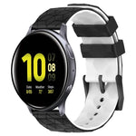 Bracelet de montre en silicone bicolore à motif de football de 20 mm, pour Samsung Galaxy Watch Active 2 44 mm, pour Samsung Galaxy Watch 42 mm