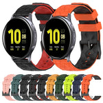 Bracelet de montre en silicone bicolore à motif de football de 20 mm, pour Samsung Galaxy Watch Active 2 44 mm, pour Samsung Galaxy Watch 42 mm