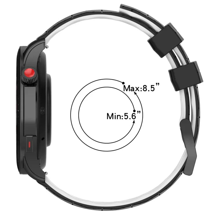 Bracelet de montre en silicone bicolore à motif de football de 20 mm, pour Samsung Galaxy Watch Active 2 44 mm, pour Samsung Galaxy Watch 42 mm