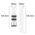 Bracelet de montre en silicone bicolore à motif de football de 20 mm, pour Samsung Galaxy Watch Active 2 44 mm, pour Samsung Galaxy Watch 42 mm