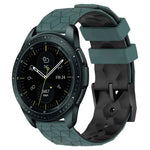 Bracelet de montre en silicone bicolore à motif de football de 20 mm, pour Samsung Galaxy Watch Active 2 44 mm, pour Samsung Galaxy Watch 42 mm