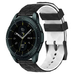Bracelet de montre en silicone bicolore à motif de football de 20 mm, pour Samsung Galaxy Watch Active 2 44 mm, pour Samsung Galaxy Watch 42 mm