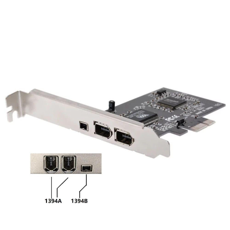 Carte d'extension PCI-E 3 ports 1394a 1394b Firewire 2 x 6 broches + 1 x 4 broches pour PC de bureau, 1394a+1394b