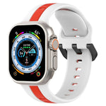 Bracelet de montre en silicone à boucle à double couleur, pour Apple Watch Ultra 49 mm, pour Apple Watch Series 8&7 45 mm, pour Apple Watch Series 8&7 41 mm