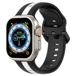 Bracelet de montre en silicone à boucle à double couleur, pour Apple Watch Ultra 49 mm, pour Apple Watch Series 8&7 45 mm, pour Apple Watch Series 8&7 41 mm