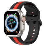 Bracelet de montre en silicone à boucle à double couleur, pour Apple Watch Ultra 49 mm, pour Apple Watch Series 8&7 45 mm, pour Apple Watch Series 8&7 41 mm