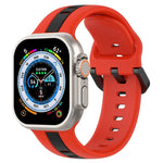 Bracelet de montre en silicone à boucle à double couleur, pour Apple Watch Ultra 49 mm, pour Apple Watch Series 8&7 45 mm, pour Apple Watch Series 8&7 41 mm