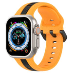 Bracelet de montre en silicone à boucle à double couleur, pour Apple Watch Ultra 49 mm, pour Apple Watch Series 8&7 45 mm, pour Apple Watch Series 8&7 41 mm