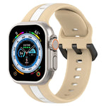 Bracelet de montre en silicone à boucle à double couleur, pour Apple Watch Ultra 49 mm, pour Apple Watch Series 8&7 45 mm, pour Apple Watch Series 8&7 41 mm