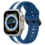 Bracelet de montre en silicone à boucle à double couleur, pour Apple Watch Ultra 49 mm, pour Apple Watch Series 8&7 45 mm, pour Apple Watch Series 8&7 41 mm
