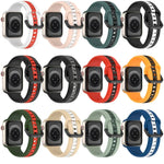 Bracelet de montre en silicone à boucle à double couleur, pour Apple Watch Ultra 49 mm, pour Apple Watch Series 8&7 45 mm, pour Apple Watch Series 8&7 41 mm