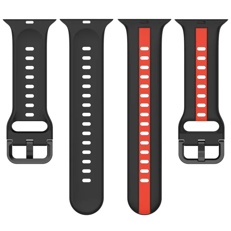 Bracelet de montre en silicone à boucle à double couleur, pour Apple Watch Ultra 49 mm, pour Apple Watch Series 8&7 45 mm, pour Apple Watch Series 8&7 41 mm