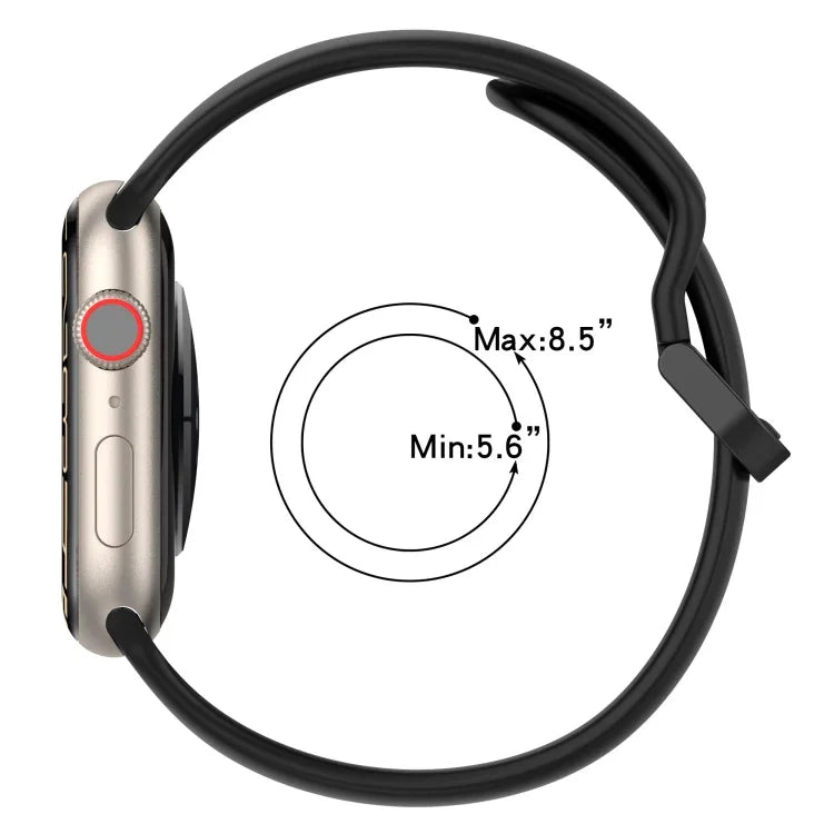 Bracelet de montre en silicone à boucle à double couleur, pour Apple Watch Ultra 49 mm, pour Apple Watch Series 8&7 45 mm, pour Apple Watch Series 8&7 41 mm