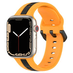 Bracelet de montre en silicone à boucle à double couleur, pour Apple Watch Ultra 49 mm, pour Apple Watch Series 8&7 45 mm, pour Apple Watch Series 8&7 41 mm