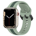 Bracelet de montre en silicone à boucle à double couleur, pour Apple Watch Ultra 49 mm, pour Apple Watch Series 8&7 45 mm, pour Apple Watch Series 8&7 41 mm