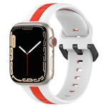 Bracelet de montre en silicone à boucle à double couleur, pour Apple Watch Ultra 49 mm, pour Apple Watch Series 8&7 45 mm, pour Apple Watch Series 8&7 41 mm