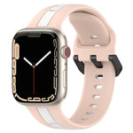 Bracelet de montre en silicone à boucle à double couleur, pour Apple Watch Ultra 49 mm, pour Apple Watch Series 8&7 45 mm, pour Apple Watch Series 8&7 41 mm