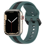 Bracelet de montre en silicone à boucle à double couleur, pour Apple Watch Ultra 49 mm, pour Apple Watch Series 8&7 45 mm, pour Apple Watch Series 8&7 41 mm