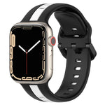 Bracelet de montre en silicone à boucle à double couleur, pour Apple Watch Ultra 49 mm, pour Apple Watch Series 8&7 45 mm, pour Apple Watch Series 8&7 41 mm