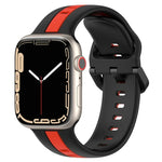 Bracelet de montre en silicone à boucle à double couleur, pour Apple Watch Ultra 49 mm, pour Apple Watch Series 8&7 45 mm, pour Apple Watch Series 8&7 41 mm