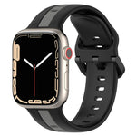 Bracelet de montre en silicone à boucle à double couleur, pour Apple Watch Ultra 49 mm, pour Apple Watch Series 8&7 45 mm, pour Apple Watch Series 8&7 41 mm
