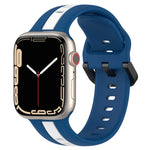 Bracelet de montre en silicone à boucle à double couleur, pour Apple Watch Ultra 49 mm, pour Apple Watch Series 8&7 45 mm, pour Apple Watch Series 8&7 41 mm