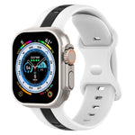 Bracelet de montre en silicone bicolore à boucle papillon, Pour Apple Watch Ultra 49 mm, Pour Apple Watch Series 8&7 45 mm, Pour Apple Watch Series 8&7 41 mm