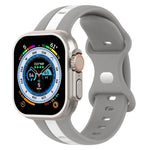 Bracelet de montre en silicone bicolore à boucle papillon, Pour Apple Watch Ultra 49 mm, Pour Apple Watch Series 8&7 45 mm, Pour Apple Watch Series 8&7 41 mm