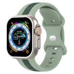 Bracelet de montre en silicone bicolore à boucle papillon, Pour Apple Watch Ultra 49 mm, Pour Apple Watch Series 8&7 45 mm, Pour Apple Watch Series 8&7 41 mm