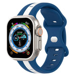 Bracelet de montre en silicone bicolore à boucle papillon, Pour Apple Watch Ultra 49 mm, Pour Apple Watch Series 8&7 45 mm, Pour Apple Watch Series 8&7 41 mm