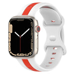 Bracelet de montre en silicone bicolore à boucle papillon, Pour Apple Watch Ultra 49 mm, Pour Apple Watch Series 8&7 45 mm, Pour Apple Watch Series 8&7 41 mm