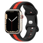 Bracelet de montre en silicone bicolore à boucle papillon, Pour Apple Watch Ultra 49 mm, Pour Apple Watch Series 8&7 45 mm, Pour Apple Watch Series 8&7 41 mm