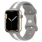 Bracelet de montre en silicone bicolore à boucle papillon, Pour Apple Watch Ultra 49 mm, Pour Apple Watch Series 8&7 45 mm, Pour Apple Watch Series 8&7 41 mm
