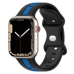 Bracelet de montre en silicone bicolore à boucle papillon, Pour Apple Watch Ultra 49 mm, Pour Apple Watch Series 8&7 45 mm, Pour Apple Watch Series 8&7 41 mm