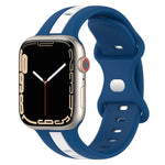 Bracelet de montre en silicone bicolore à boucle papillon, Pour Apple Watch Ultra 49 mm, Pour Apple Watch Series 8&7 45 mm, Pour Apple Watch Series 8&7 41 mm