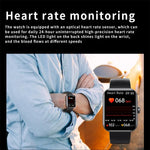 Montre connectée F57L avec écran couleur de 1,91 pouce, compatible avec la surveillance de la fréquence cardiaque et de la pression artérielle.
