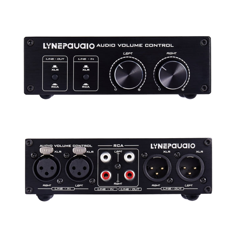 Contrôleur de volume commutateur 2 entrées 2 sorties, commutation de signal RCA vers signal équilibré XLR sans alimentation. Fournit interfaces RCA et XLR, réglage indépendant du volume des canaux L/R, adapté aux appareils nécessitant un réglage de volume