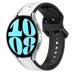 Bracelet de montre en silicone bicolore à boucle convexe de 20 mm, pour Samsung Galaxy Watch 6 40 mm, pour Samsung Galaxy Watch 6 Classic 43 mm